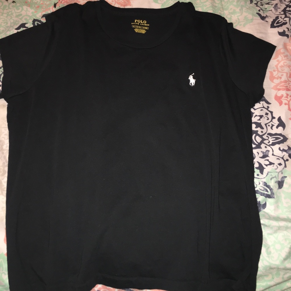 Black polo shirt
